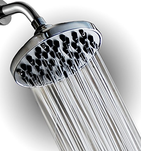 WantBa 6 Inches Rainfall High Pressure Shower Head with Consistent Powerful Rain Spray Showerhead