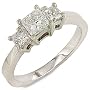 Three Stone Princess Cut Diamond Ring 3/4ctw (HI/SI) in White Gold