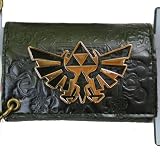 NINTENDO ZELDA GOLD METAL EMBOSSED FAUX LEATHER BIKER TRI-FOLD WALLET