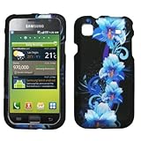 Blue Flower Design Snap-On Cover Case for Samsung Galaxy S i9000