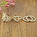 Meily(TM) Fashion Gold Plated Leaf Heart Joint Knuckle Nail Ring Set of Four Rings