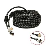 Aurum High Speed 90 Degree (Right Angle) HDMI Cable with Ethernet (50 FT) - Category 2 Certified - Supports 3D & Audio Return Channel [Latest HDMI Version Available] - 50 Feet