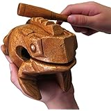 Deluxe Large 6" Wood Frog Guiro Rasp - Musical Instrument Tone Block