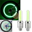 2PCS Green LED Flash Tyre Wheel Valve Cap Light for Car Bike bicycle Motorbicycle Wheel Light Tire Light