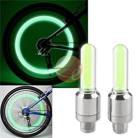 Click here to buy 2PCS Green LED Flash Tyre Wheel Valve Cap Light for Car Bike bicycle Motorbicycle Wheel Light Tire... by Bike.