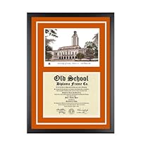 University of Texas Austin Diploma Frame with UT Lithograph Art Print