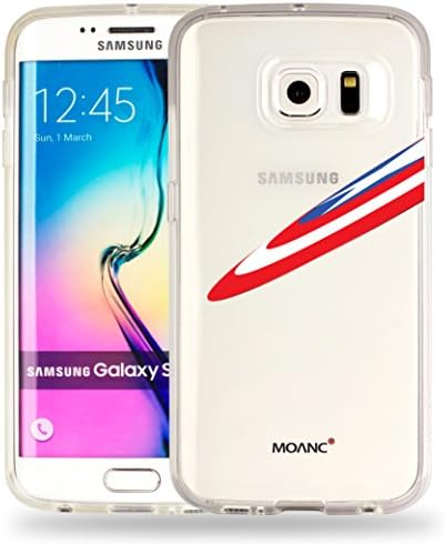 Galaxy S6 Edge Art Skin Transparent Clear Jelly Case Moanc Art Skin Case for Samsung Galaxy S6 Edge (captain shield)