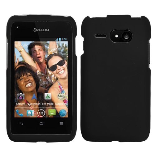 Asmyna KYOC5133HPCSO306NP Premium Durable Rubberized Protective Case for Kyocera Event C5133 - 1 Pack - Retail Packaging - Black