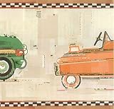 Brown Trim Traffic Jam Wallpaper Border