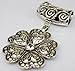 1set Flower Jewelry Scarves Charm Tube Side with Crystal Pendant Necklace Vintage Scarf Findings