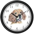 Cocker Spaniel JP Dog Wall Clock by WatchBuddy Timepieces (Black Frame)
