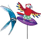 Party Animal Wind Spinner  Surfing Parrot