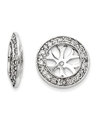 14k White Gold Diamond Earrings Jackets. Carat Wt- 0.426ct. Metal Wt- 1.49g