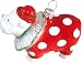 Brokat-Design - Christmas Glass Ornament Dog Cheerful Polka Dot Bulldog - red/white