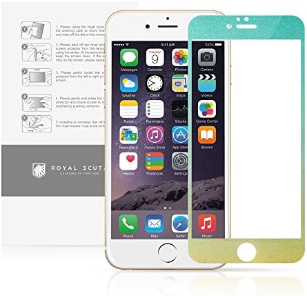 Royal Scuta Front+Back Mirror Tempered Glass Film Screen Protector for iPhone 6 Plus/6S Plus 5.5 Inch Screen (Green for iPhone 6 Plus/6S Plus)