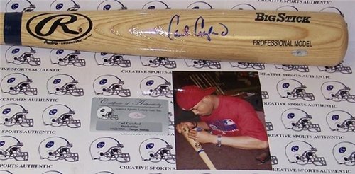 Carl Crawford Autographed/Hand Signed Big Stick (Ash) Baseball Bat