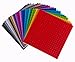 Strictly Briks Classic Baseplates 6" x 6" Building Brick Baseplates 100% Compatible with All Major Brands | Base Plates for Building Towers, Tables, and More! | 24 Baseplates in 24 Fun Colors