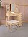 Coaster Queen Anne Style Vanity Table and Stool/Bench Set, Hand Painted
