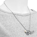 NFL Touch by Alyssa Milano Oakland Raiders Peace & Pearl with Team Logo Pendant Necklace