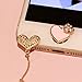 Bthdhk(TM) Love Pearl Diamond Pendant Pentagram Anti Dust Dock Ear Plug +Pink Love Home Button for Iphone 6S /6S Plus,iphone 6 6Plus,iphone 5S/SE,ipad Mini Ipad Air 2,ipod Touch 5