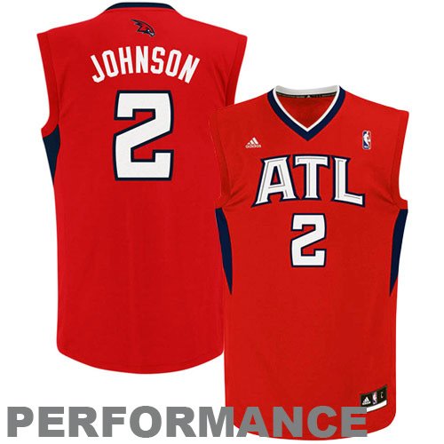 NBA Men's Atlanta Hawks Joe Johnson Revolution 30 Alternate Replica Jersey (Red, XX-Large)