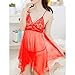 HuaYang Women Girl Sexy lingerie Yarn skirt Cosplay Suit Hot T-back Nightwear(Red)