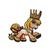 Filly Princess Queen Leonarda 7 cm * 7,6 cm B�GELBILD AUFN�HER APPLIKATION K�nigin gelb orange Krone Tier Tiere Pferd Pferde Einhorn Fairy PATCH