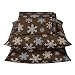 Home Brown Snowflake Flannel Sheet Set - Full