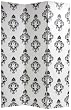 Unique Fabric Wall Paper Print Damask Room Divider - 6ft. Elegant European Style Folding Privacy Floor Screen Partition