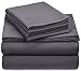 Amazon Brand – Pinzon Signature Cotton Heavyweight Velvet Flannel Sheet Set - King, Graphite