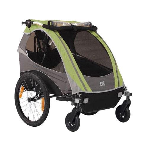Burley 948205SKIT1 D-Lite Green Trailer with 2-Wheel Stroller Kit