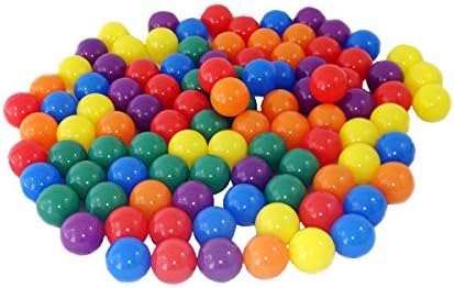 Sunnysplash 100 Jump-o-Lene Colorful Play Balls with Storage Bag, Red/Orange/Yellow/Green/Blue/Purple