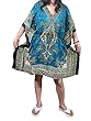 Boho Short Kaftan Blue Ethnic Printed Lounger Wear Caftan Tunic Top One Size Boho Short Kaftan Blue Ethnic Printed Lounger Wear Caftan Tunic Top One Size