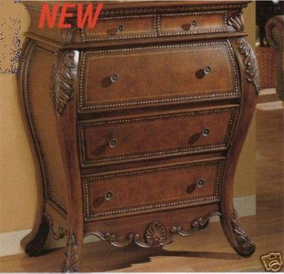 Secretary Bombe Chest with Drop Lid Storage Cabinet
