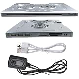 Eforcity Chill Pad Laptop Dual Fan Cooler Notebook Cooling Fan with Bonus built in USB 2.0 hub and Card Reader 3 Features in 1