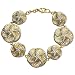 Yellow Gold Overlay Sterling Silver Swirl Bracelet, 7.25"