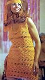 Crocheted Dress with Headband Vintage Crochet Pattern Sizes 6 thru 20
