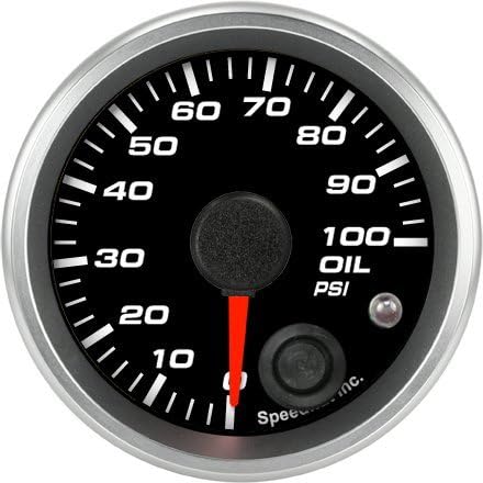 Speedhut 2-1/16" Oil Pressure Gauge 0-100psi (w/ warning)