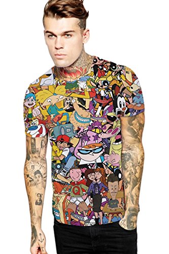 CHICOCO Realistic 3d Printed Crewneck Short Sleeve Tee T-shirts