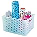 iDesign Household Storage Basket, for Closet, Office, Garage, Bathroom and more - Large, Water