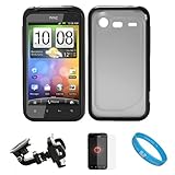 Durable Crystal Hard Case Cover with Black Rubberized TPU Silicone Skin Edg ....