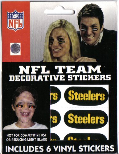 Party Animal Pittsburgh Steelers Team Eye Black Strips- 3 Pairs