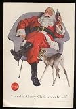 1956 Coke Coca-Cola Santa Claus Baby Deer Print Ad