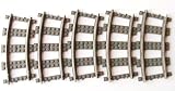 LEGO 9V CURVED TRAIN TRACK X 5 - NOT FOR LATEST RC SETS