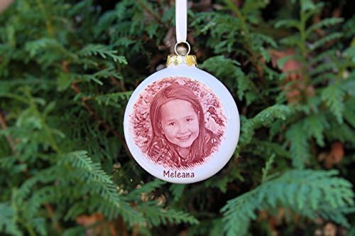 Photo Ornament, 3 inch Round Ornament with YOUR photo or artwork Fired On, Custom Photo Ornament, Christmas Photo ornament, picture ornament