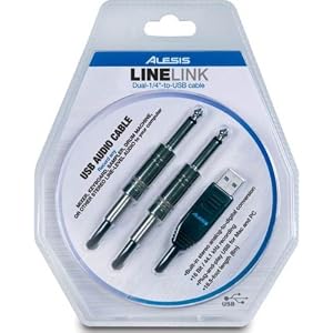 Alesis LineLink Dual 1 4 inch to USB Cable Interface by