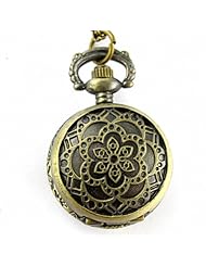 Youyoupifa Wholesale 5pcs/lot White Dial Bronze Full Hunter Case Stylish Retro Design Quartz Pocket Watch NBW0PH7130-CO3