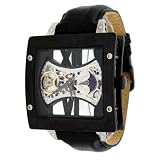Adee Kaye #AK6019-MIPB Mens Esqueleto Mechanical AM PM Indicator Leather Strap Watch by Adee Kaye