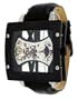 Adee Kaye #AK6019-MIPB Men's Esqueleto Mechanical AM/PM Indicator Leather Strap Watch