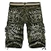LOVECC Men's Cotton Loose Fit Multi Pocket Cargo Shorts(No Belt) 42, Army Green